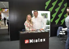 Michaela and Oleg Alexandra of Mialex. They export apples, apricots, table grapes and plums from Moldova.